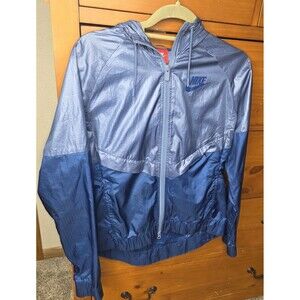 Nike Windrunner Jacket Size Small Blue Lightweight Outdoor Activewear Hood